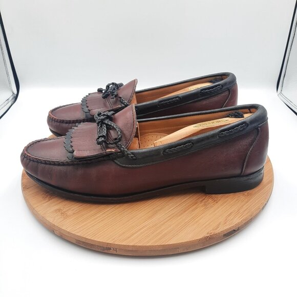 Allen Edmonds Woodstock Mens 11 Shoes Burgandy Leather Kiltie Dress Loafers USA main image 9
